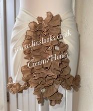 Load image into Gallery viewer, Frilly Ruffle Cream/Honey Combo Sarong
