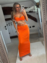 Load image into Gallery viewer, Orange Rope Maxi Skirt Set

