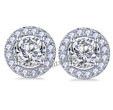 Load image into Gallery viewer, Small Bling Tennis Stud Earrings (Silver)
