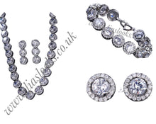 Load image into Gallery viewer, Bling Tennis Chain Necklace - Silver (+ Free Earrings)
