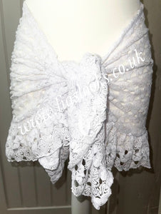 White Crochet Ruffle Sarong (CLEARANCE)
