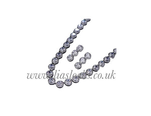 Bling Tennis Chain Necklace - Silver (+ Free Earrings)