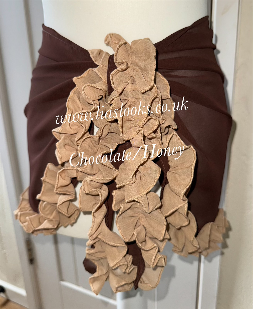 Frilly Ruffle Chocolate/Honey Combo Sarong