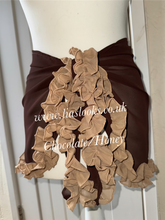 Load image into Gallery viewer, Frilly Ruffle Chocolate/Honey Combo Sarong
