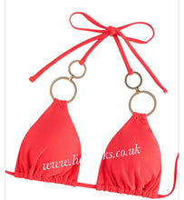 Load image into Gallery viewer, Neon Coral Gold Ring Bikini
