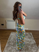 Load image into Gallery viewer, Lemon Multi Print High Waisted Bikini &amp; Skirt Set
