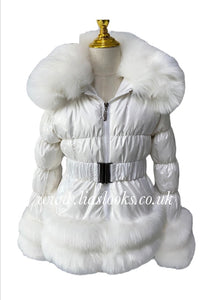 CHILDREN’S - Ice white Romani Coat (Faux Fur)
