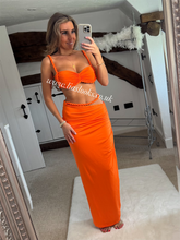 Load image into Gallery viewer, Orange Rope Maxi Skirt Set
