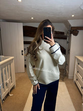 Load image into Gallery viewer, Cream/Navy Knit Set
