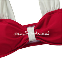 Load image into Gallery viewer, Red/White Combo Bikini &amp; Skirt Set (3 Piece)

