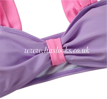 Load image into Gallery viewer, Lilac/Pink Combo Bikini &amp; Skirt Set (3 Piece)
