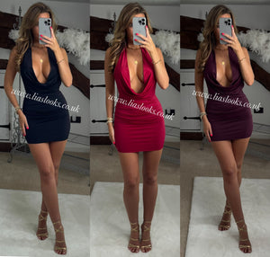 Slinky Cowl Neck Dresses