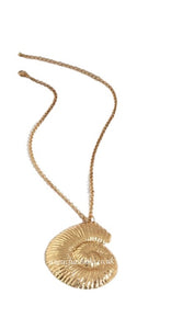 Large Gold Shell Necklace