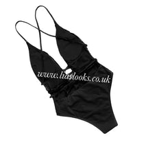 Load image into Gallery viewer, Black Tie Up Swimsuit (CLEARANCE)

