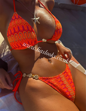 Load image into Gallery viewer, Orange Shell Detail Bikini
