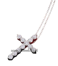 Load image into Gallery viewer, Bling Small Cross Necklace (Link Chain)
