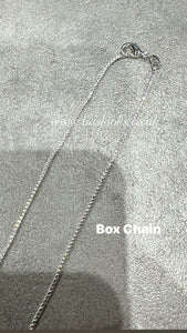 Bling Small Cross Necklace (Box Chain)