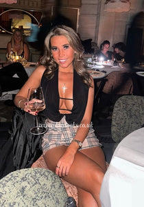 Checkered Belted Skort