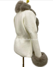 Load image into Gallery viewer, Soft Faux Fur Cardigan (Ivory/Beige) PREMIUM COLLECTION
