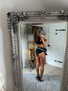 Black Frilly Ruffle High Waist Bikini