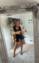 Load image into Gallery viewer, Black Frilly Ruffle High Waist Bikini
