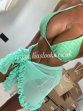 Load image into Gallery viewer, Frilly Ruffle Mint Sarong

