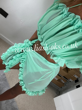 Load image into Gallery viewer, Frilly Ruffle Mint Sarong
