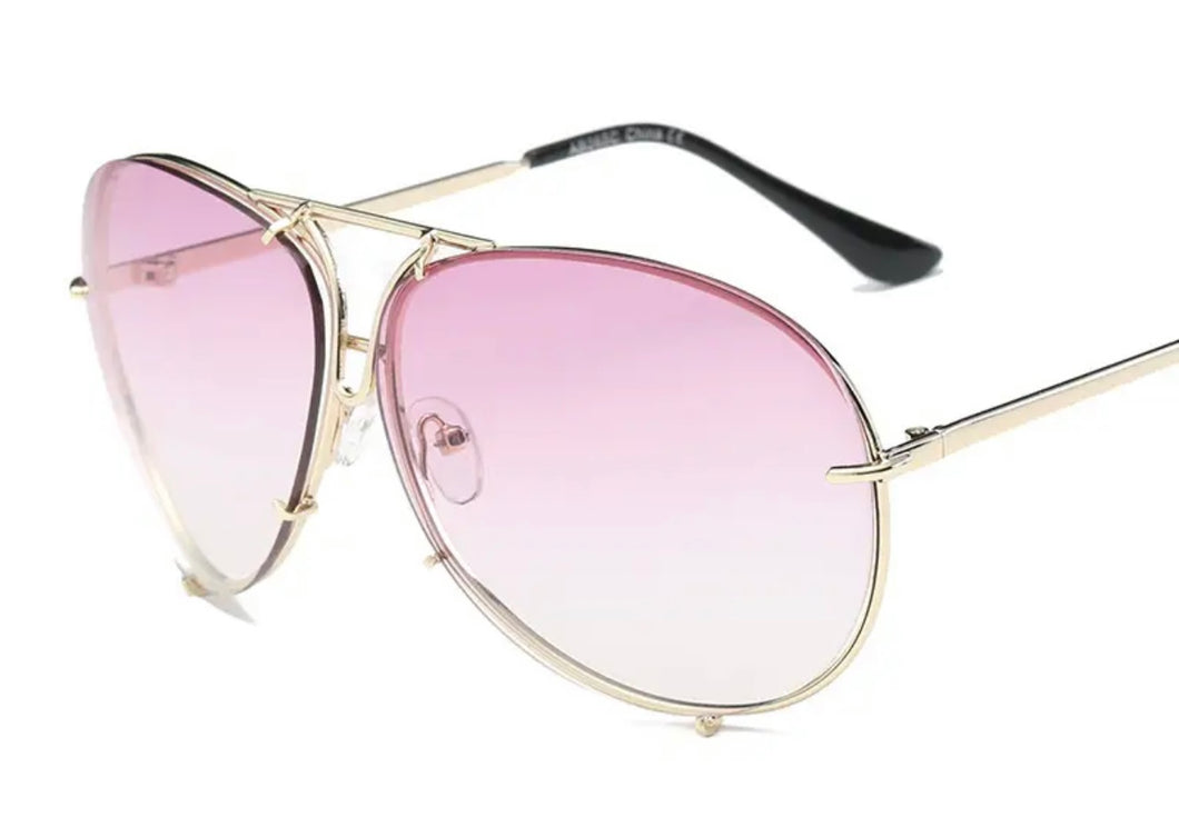 Pink Oversized Porsha Sunglasses