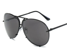 Load image into Gallery viewer, All Black Oversized Porsha Sunglasses
