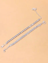 Load image into Gallery viewer, Bling Rhinestone Double Anklet Set
