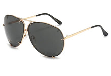 Load image into Gallery viewer, Black/Gold Oversized Porsha Sunglasses
