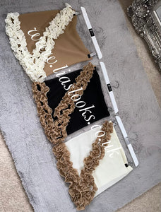 Frilly Ruffle Honey/Cream Combo Sarong