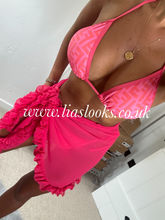 Load image into Gallery viewer, Frilly Ruffle Hot Pink Sarong
