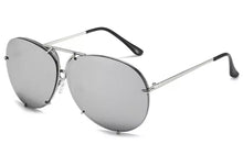 Load image into Gallery viewer, Silver Oversized Porsha Sunglasses
