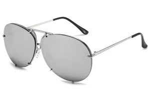 Silver Oversized Porsha Sunglasses