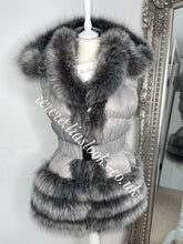 Load image into Gallery viewer, Slate Grey Romani Coat (Faux Fur)

