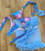 Load image into Gallery viewer, Frilly Ruffle Sky Blue Sarong
