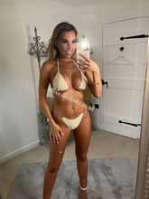 Load image into Gallery viewer, Cream Lace Chain Bikini
