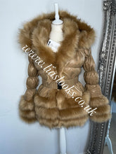 Load image into Gallery viewer, Caramel Romani Coat (Faux Fur)
