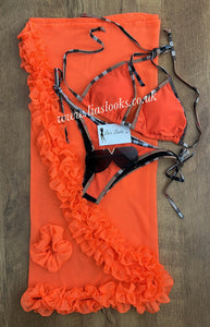 Orange Checkered Bikini