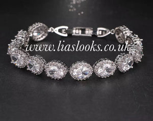 Bling Tennis Chain Bracelet (Silver)