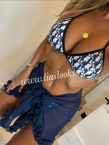 Black/White/Navy Bikini