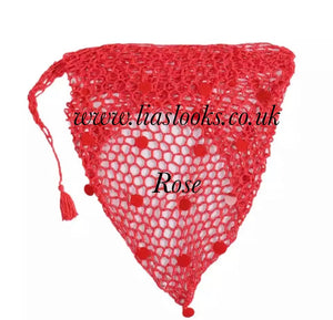 Rose Red Sequin Sarong (CLEARANCE)