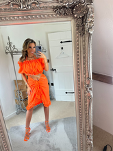 Load image into Gallery viewer, Frilly Ruffle Orange Two Piece Set
