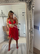 Load image into Gallery viewer, Ruby Red Heart Rhinestone Bikini &amp; Headband Set (3 Piece Set)
