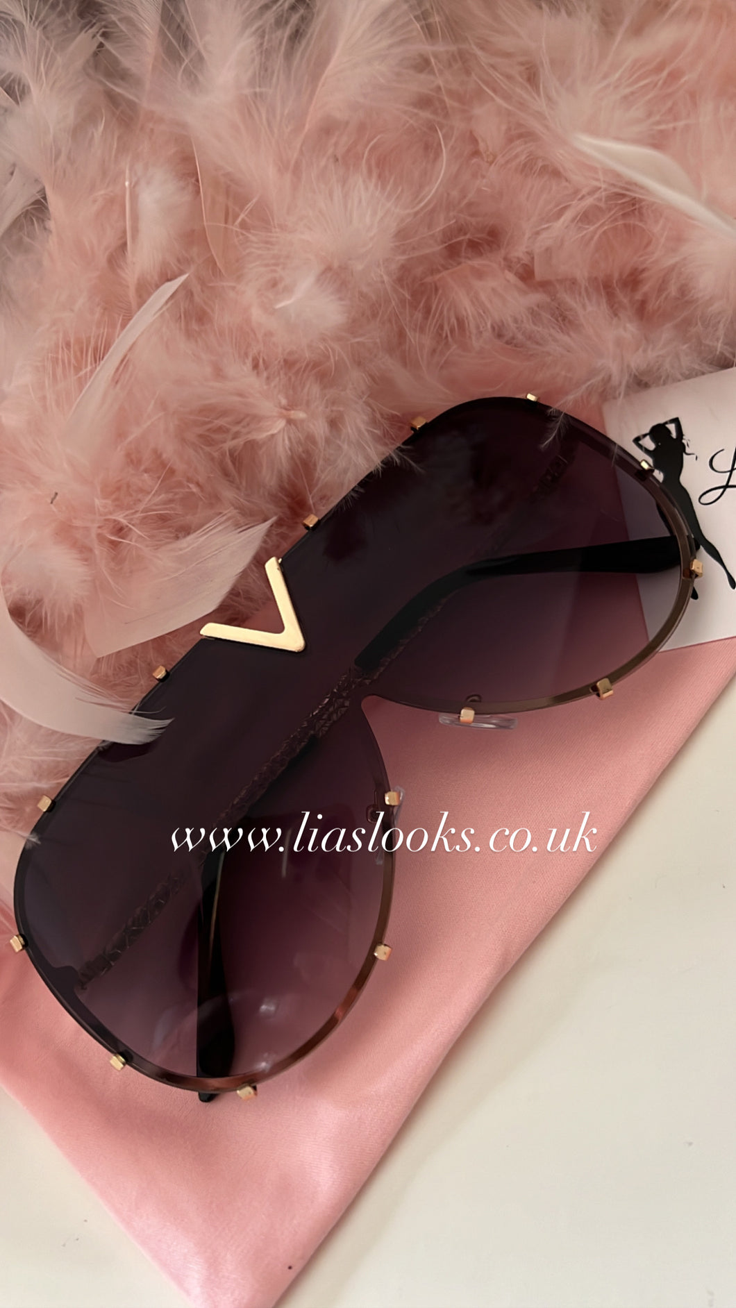 Gradient Black/Grey Oversized Sunglasses