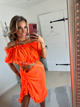 Load image into Gallery viewer, Frilly Ruffle Orange Two Piece Set
