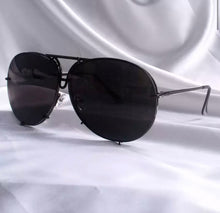 Load image into Gallery viewer, All Black Oversized Porsha Sunglasses
