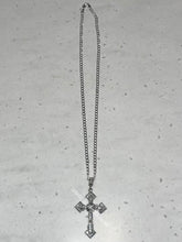 Load image into Gallery viewer, Large Bling Cross Necklace (Silver)
