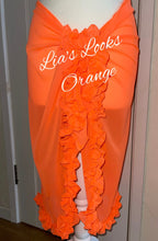 Load image into Gallery viewer, Frilly Ruffle Orange Sarong
